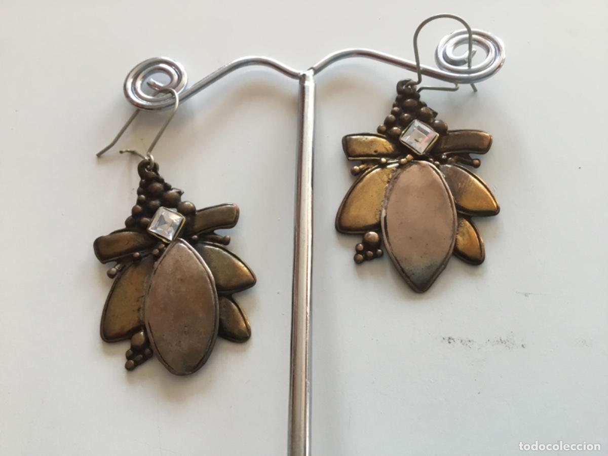 Joyeria: Pendientes de plata de 925 y bronce. Cierre de plata - Foto 1