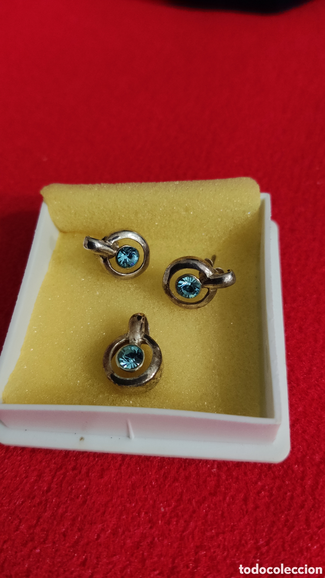 Joyeria: Conjunto plata y circonita azul - Foto 1