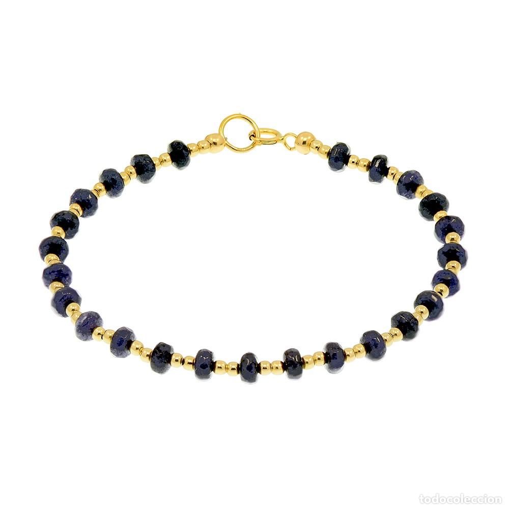 Joyeria: PULSERA DE ORO AMARILLO 18K Y ZAFIROS - Foto 2