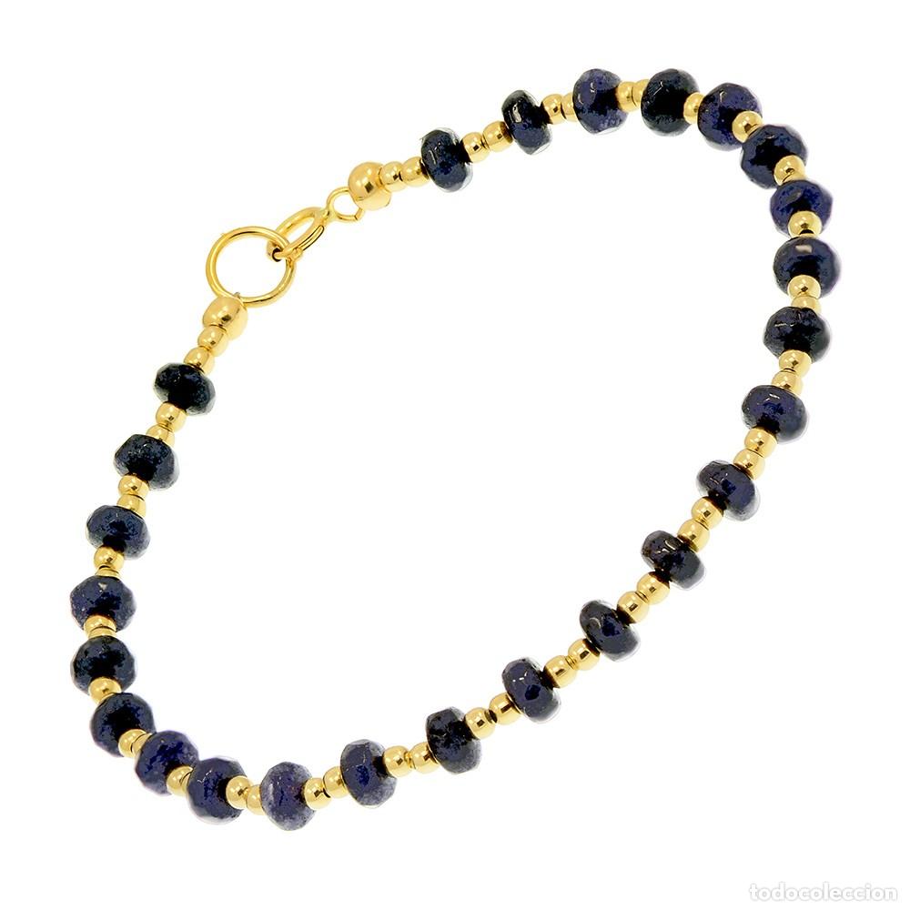 Joyeria: PULSERA DE ORO AMARILLO 18K Y ZAFIROS - Foto 3