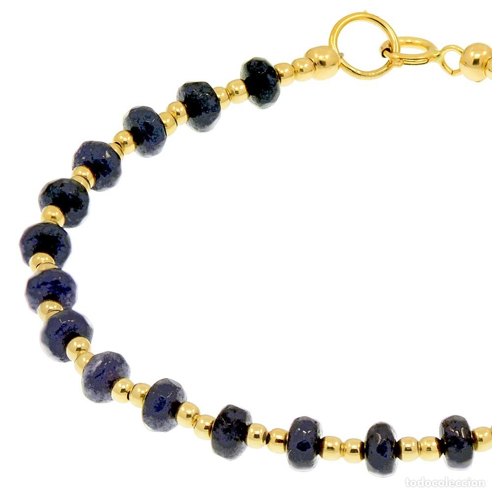 Joyeria: PULSERA DE ORO AMARILLO 18K Y ZAFIROS - Foto 4