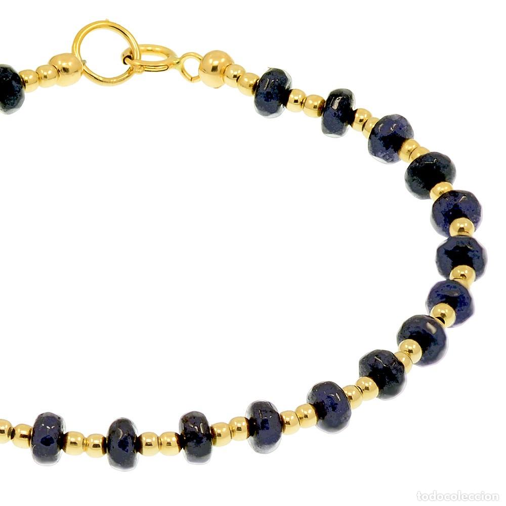 Joyeria: PULSERA DE ORO AMARILLO 18K Y ZAFIROS - Foto 5