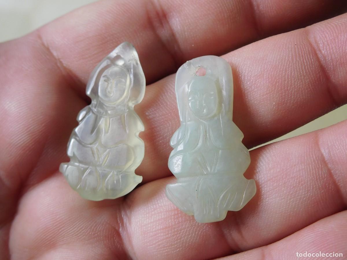 Joyeria: 2 colgantes de jade vintage - Foto 2