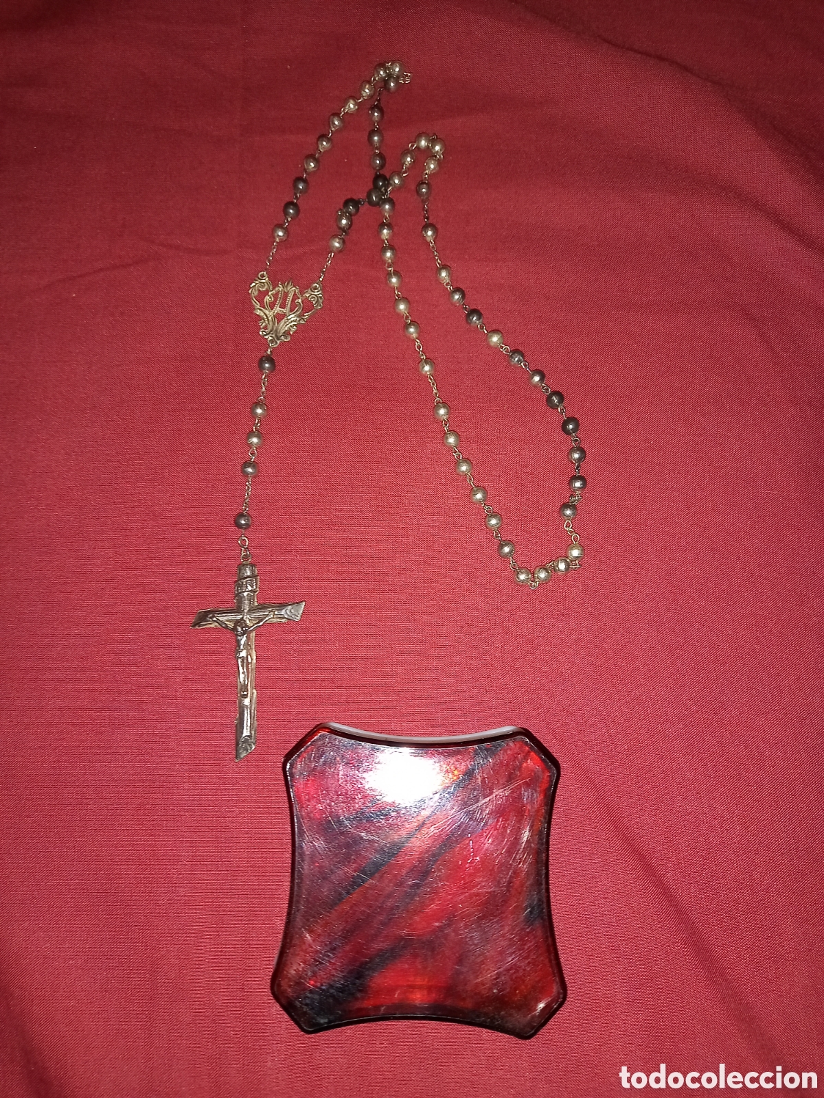 Joyeria: Antiguo rosario plata - Foto 3