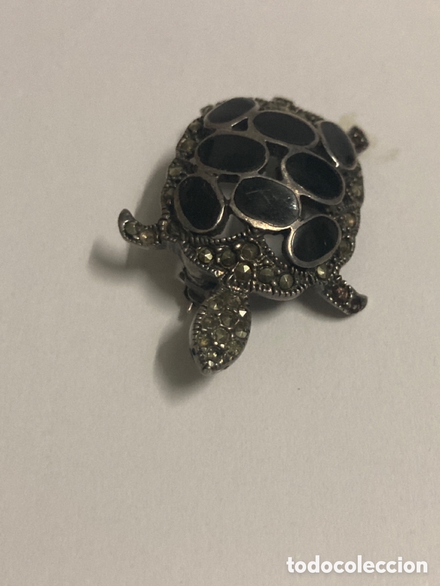 Joyeria: Broche de plata en forma de tortuga - Foto 2