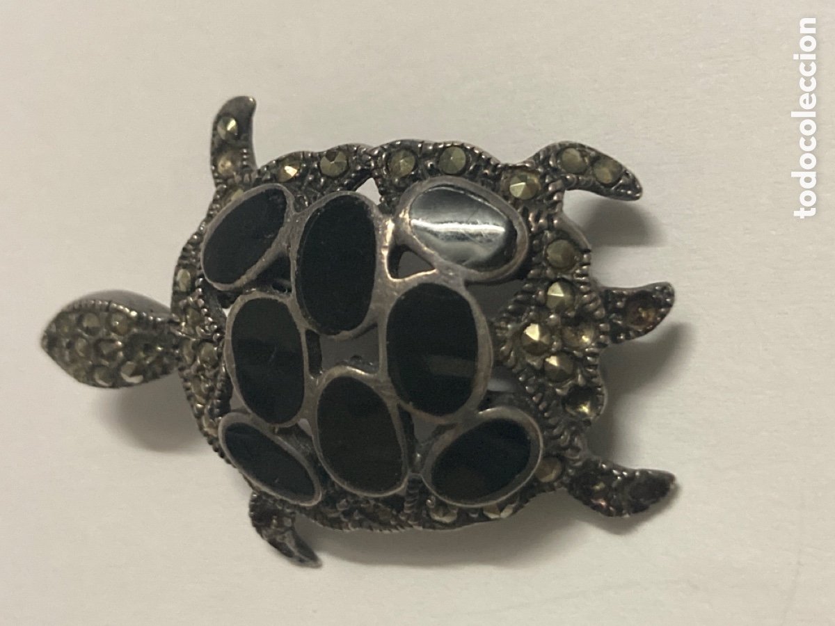 Joyeria: Broche de plata en forma de tortuga - Foto 3
