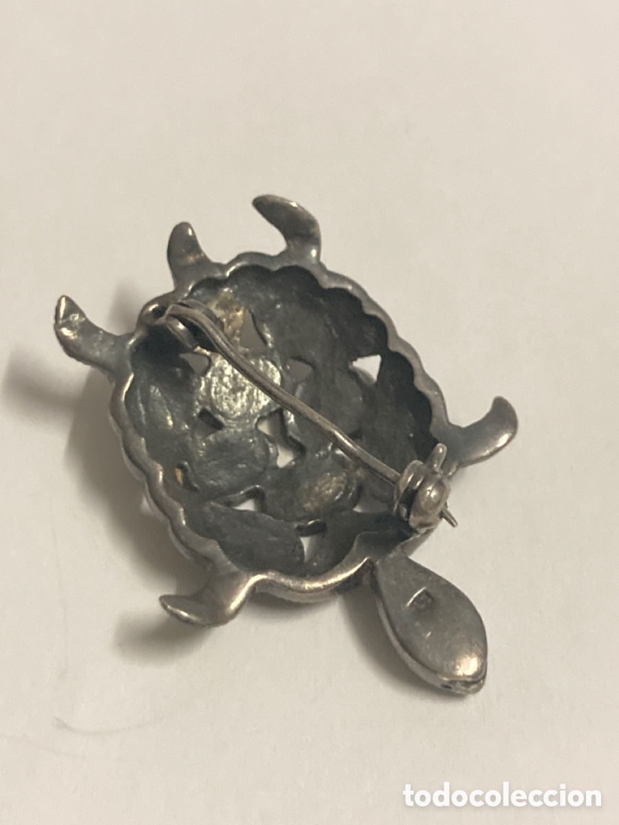 Joyeria: Broche de plata en forma de tortuga - Foto 4