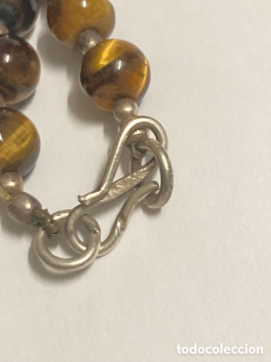 Joyeria: Collar de piedra ojo de tigre y plata - Foto 4