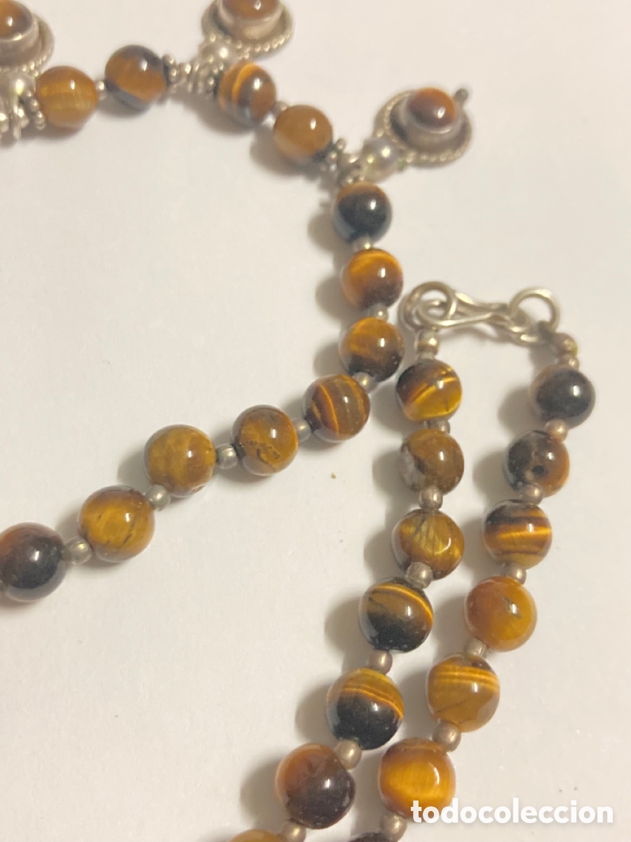 Joyeria: Collar de piedra ojo de tigre y plata - Foto 7