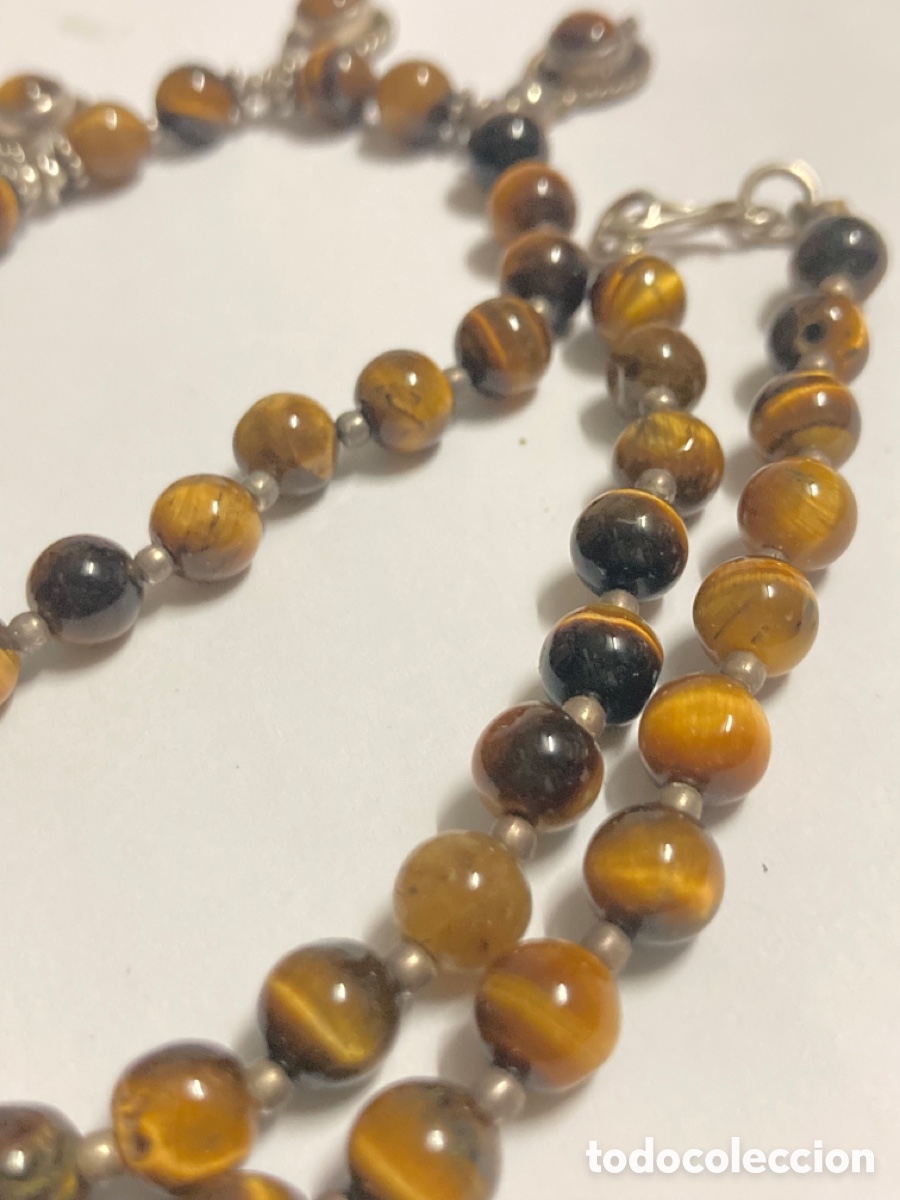 Joyeria: Collar de piedra ojo de tigre y plata - Foto 8