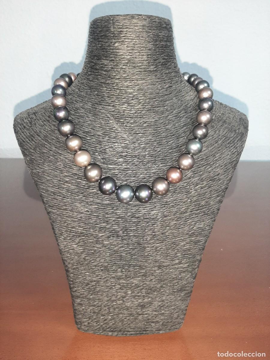 Joyeria: Collar de perlas grises Majorica. - Foto 2