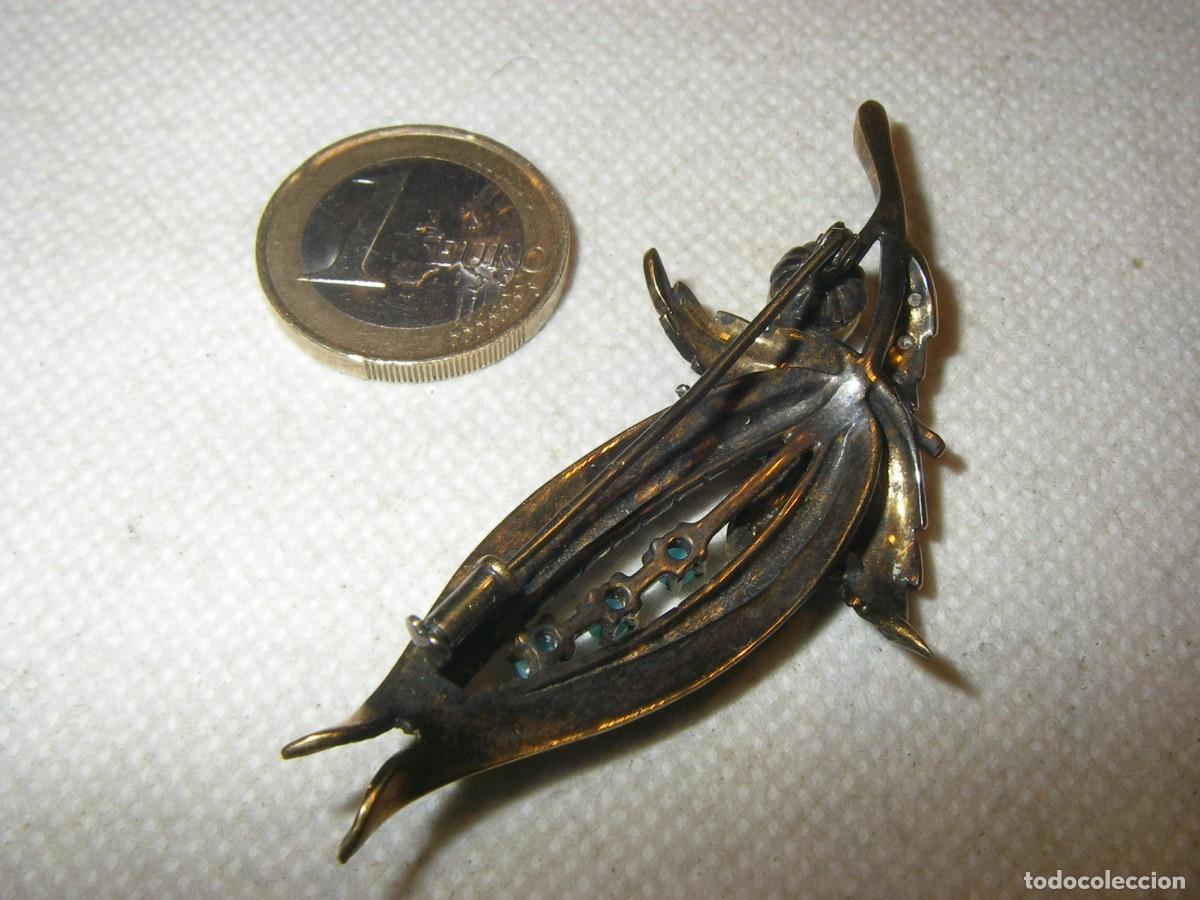 Joyeria: Viejo broche de plata con pedreria, - Foto 3