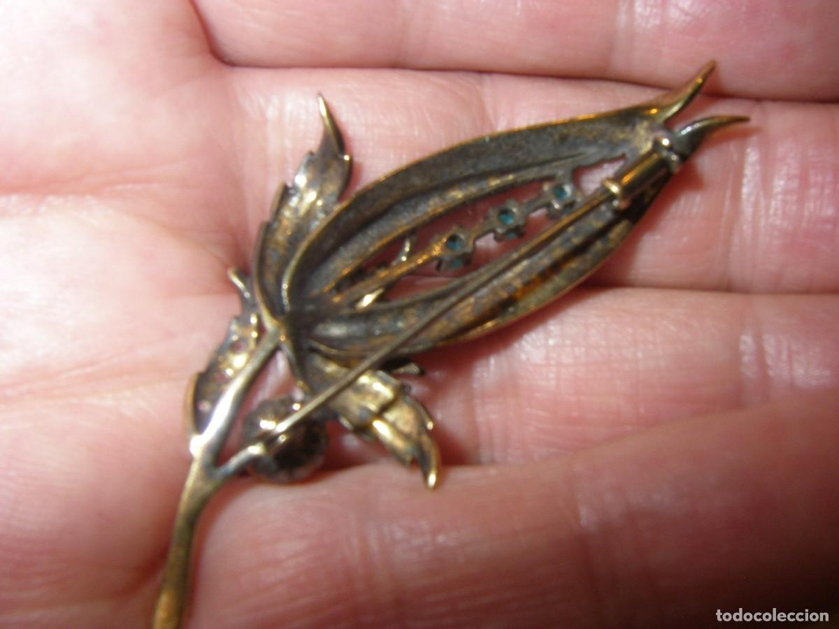 Joyeria: Viejo broche de plata con pedreria, - Foto 4