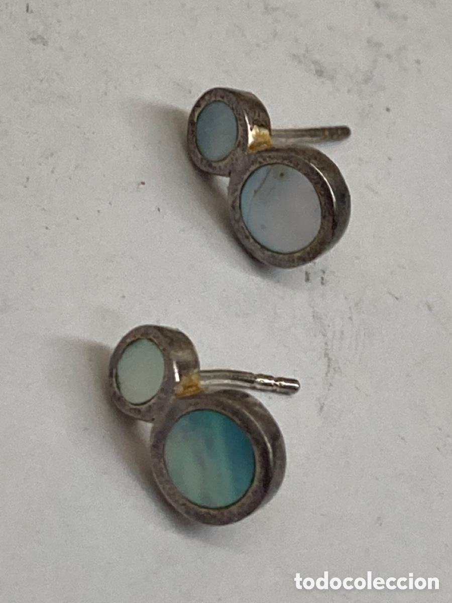 Joyeria: PENDIENTES de plata y n&aacute;car - Foto 1