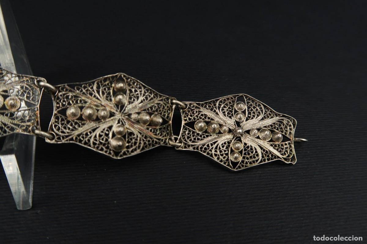 Joyeria: Antigua Pulsera de Filigrana de Plata - Foto 6
