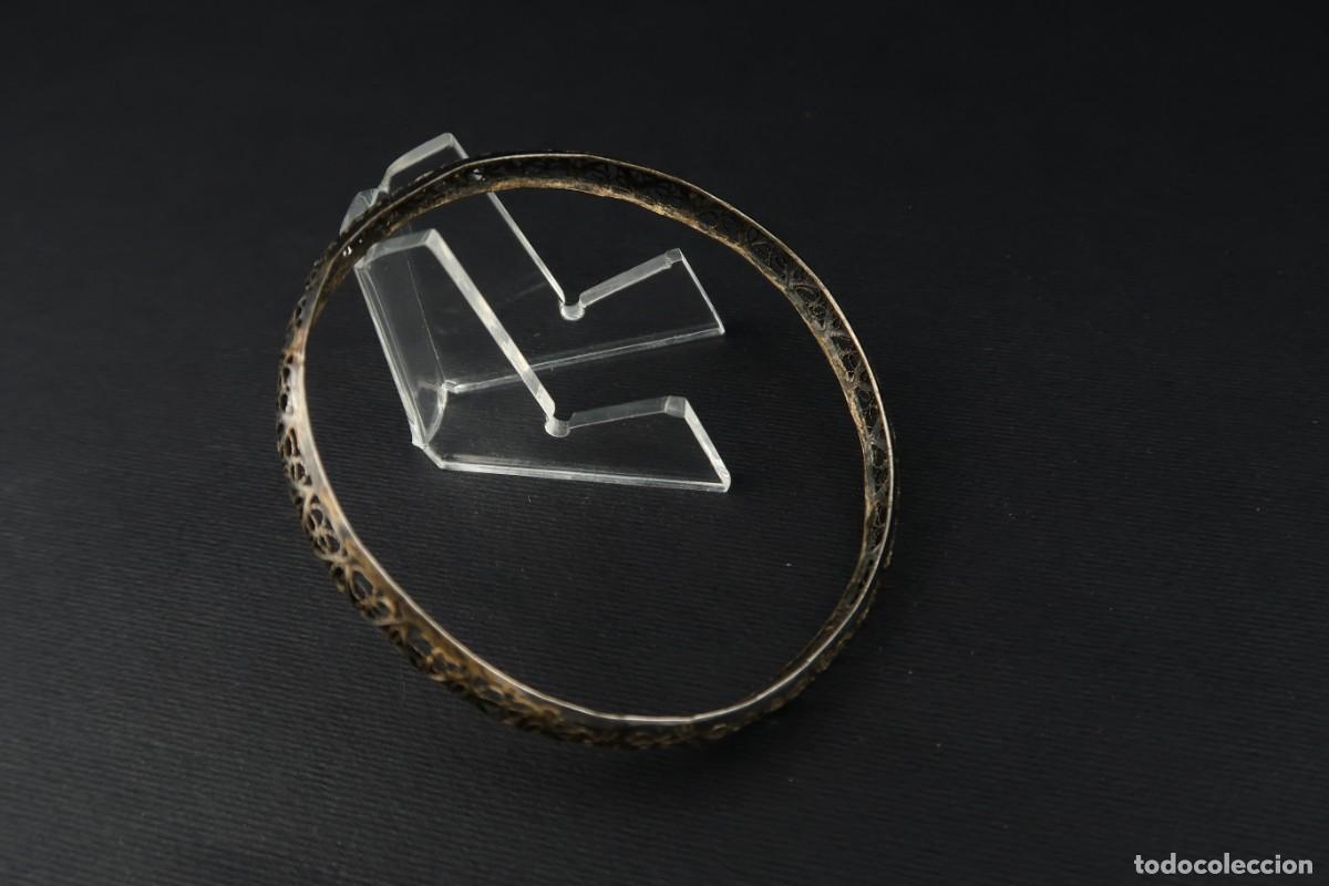 Joyeria: Antiguo Brazalete de Plata - Foto 4