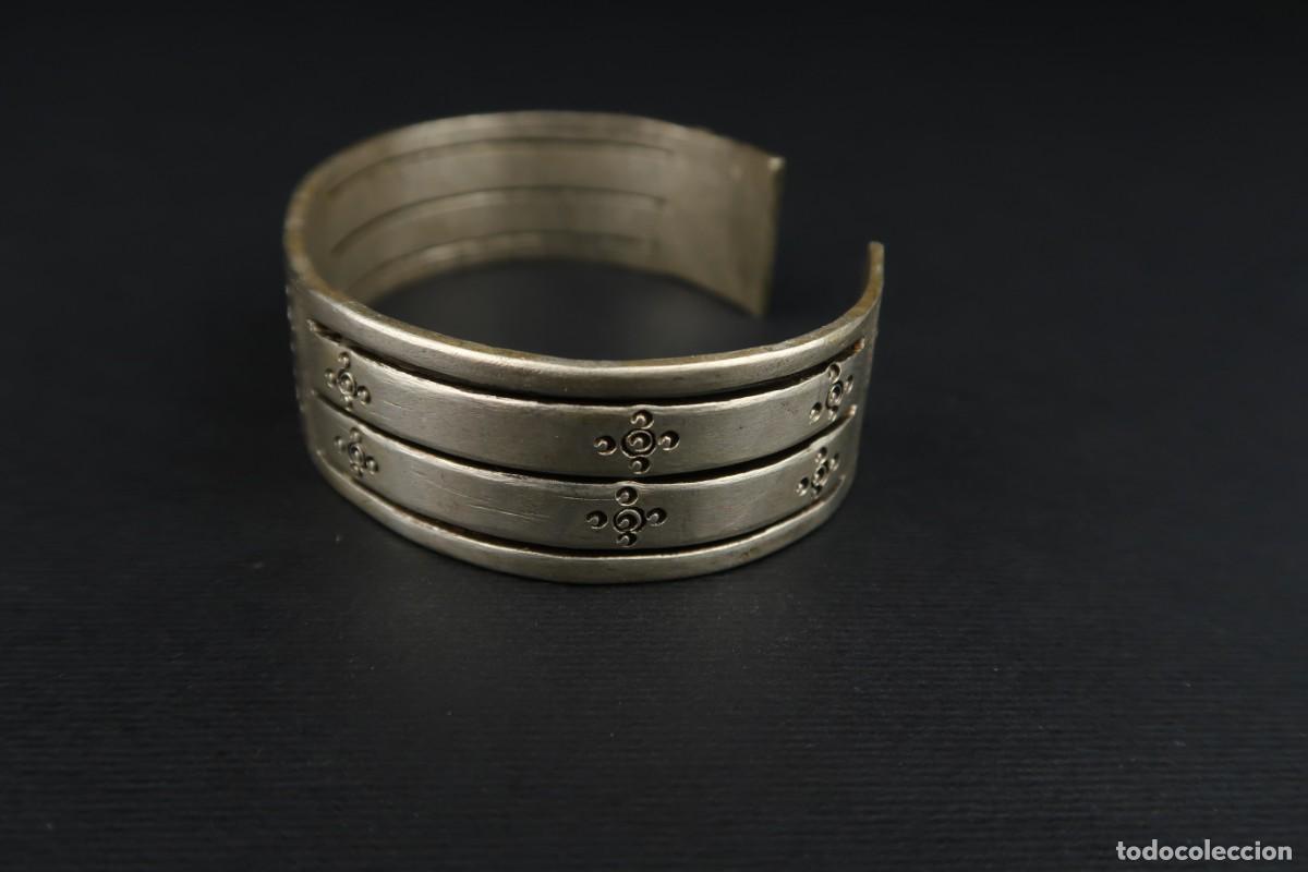 Joyeria: Antiguo Brazalete &Eacute;tnico de Plata - Foto 4