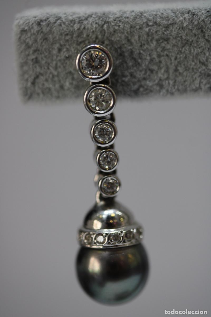 Joyeria: Pendientes de oro con diamantes y perlas - Foto 4