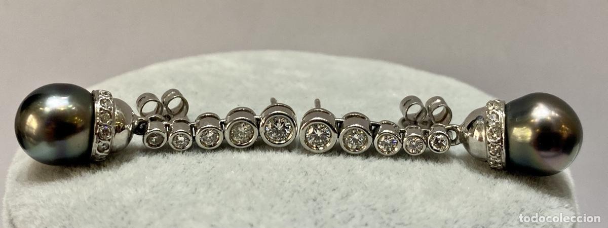 Joyeria: Pendientes de oro con diamantes y perlas - Foto 7