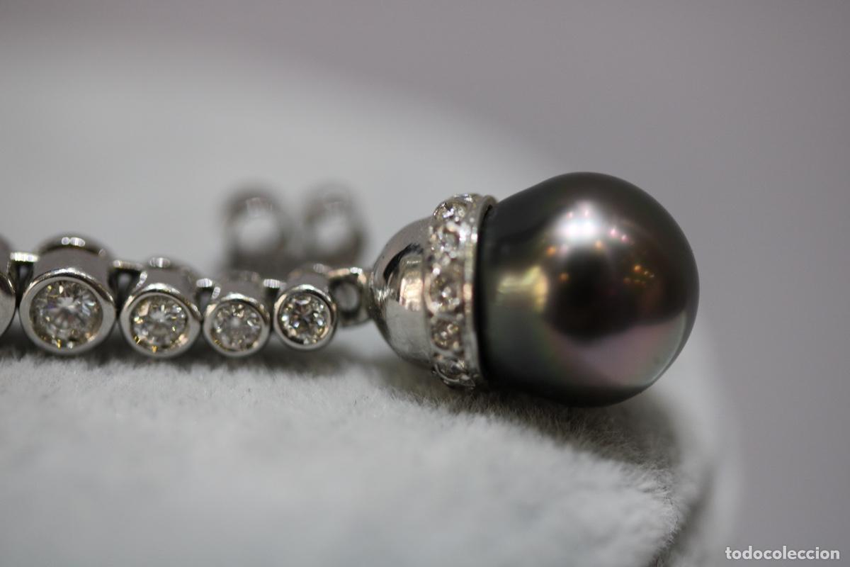 Joyeria: Pendientes de oro con diamantes y perlas - Foto 9
