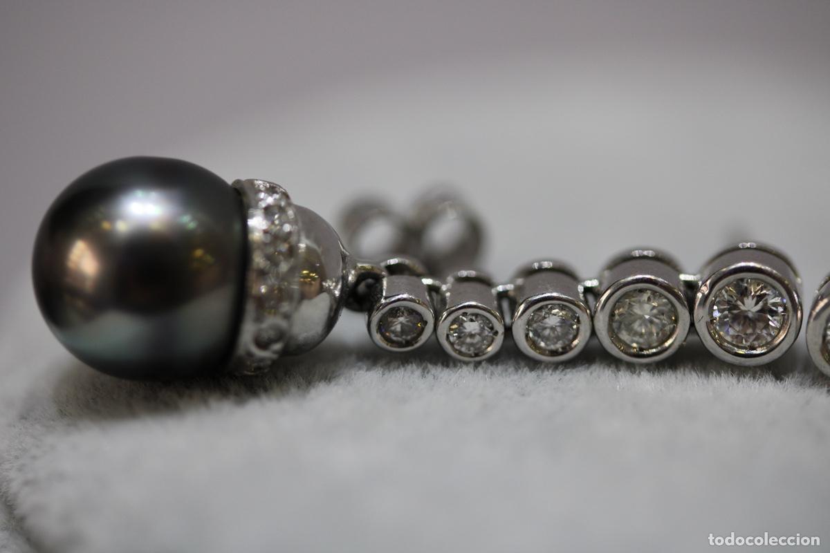 Joyeria: Pendientes de oro con diamantes y perlas - Foto 10