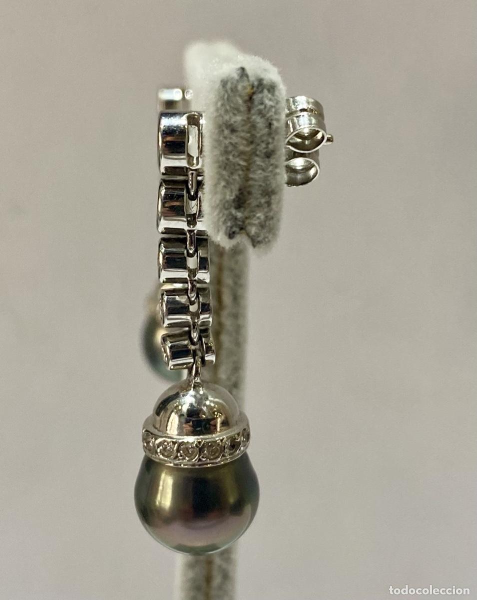 Joyeria: Pendientes de oro con diamantes y perlas - Foto 11