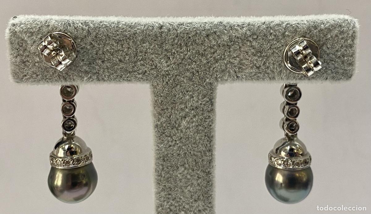 Joyeria: Pendientes de oro con diamantes y perlas - Foto 12