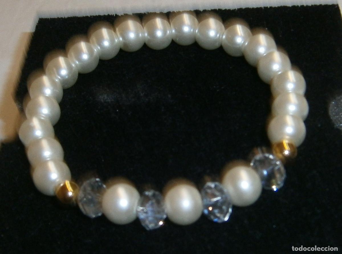 Joyeria: pulsera vintage elastica con perlas - Foto 1