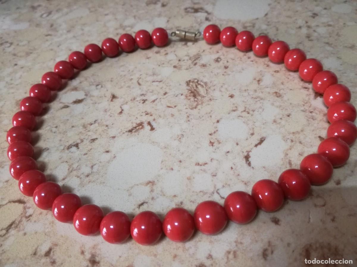 Joyeria: COLLAR CRISTAL DE OPALINA S&Iacute;MIL CORAL, A&Ntilde;OS 60 - Foto 1