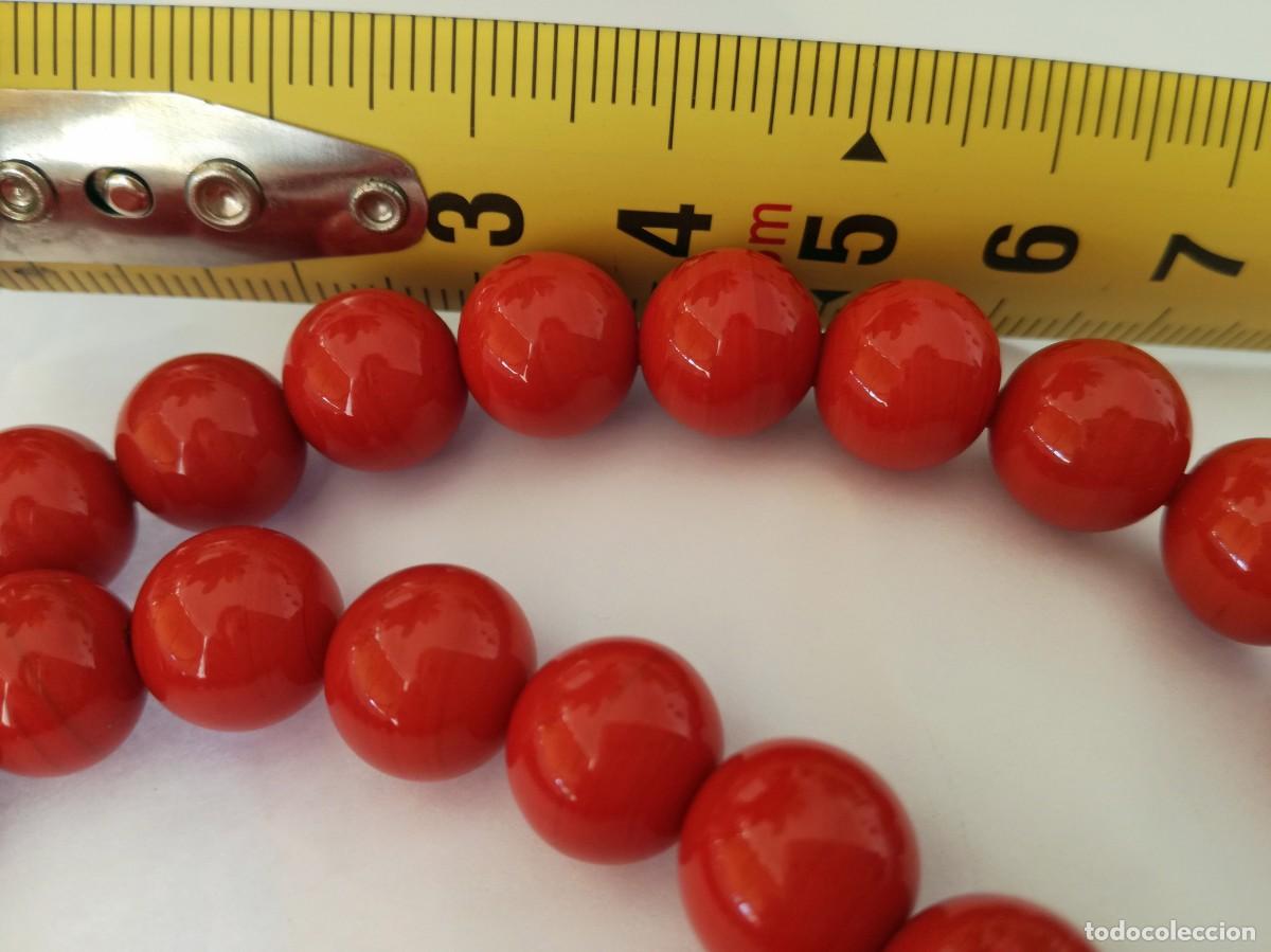 Joyeria: COLLAR CRISTAL DE OPALINA S&Iacute;MIL CORAL, A&Ntilde;OS 60 - Foto 4