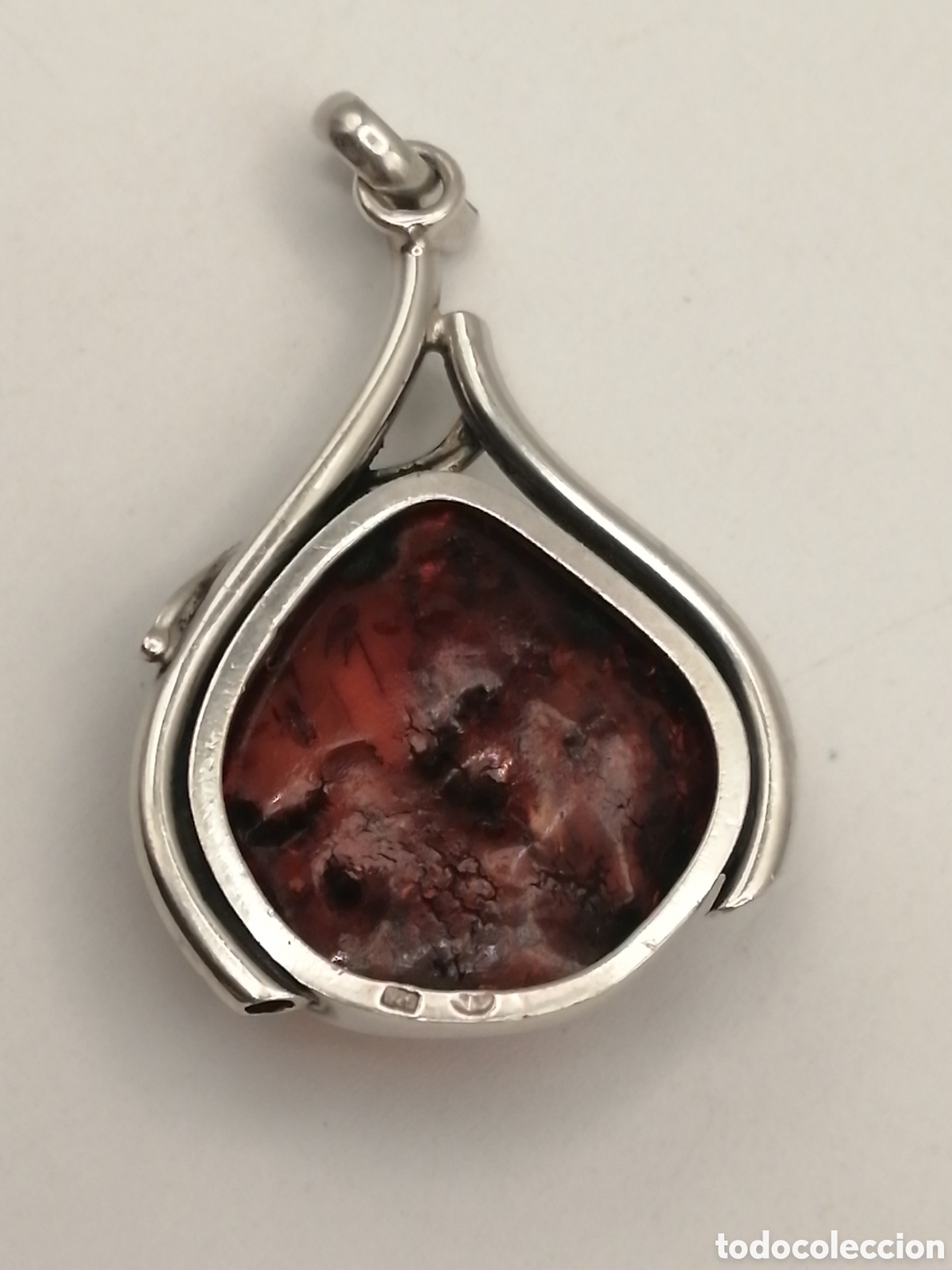 Joyeria: Antiguo colgante plata de ley y &aacute;mbar - Foto 6