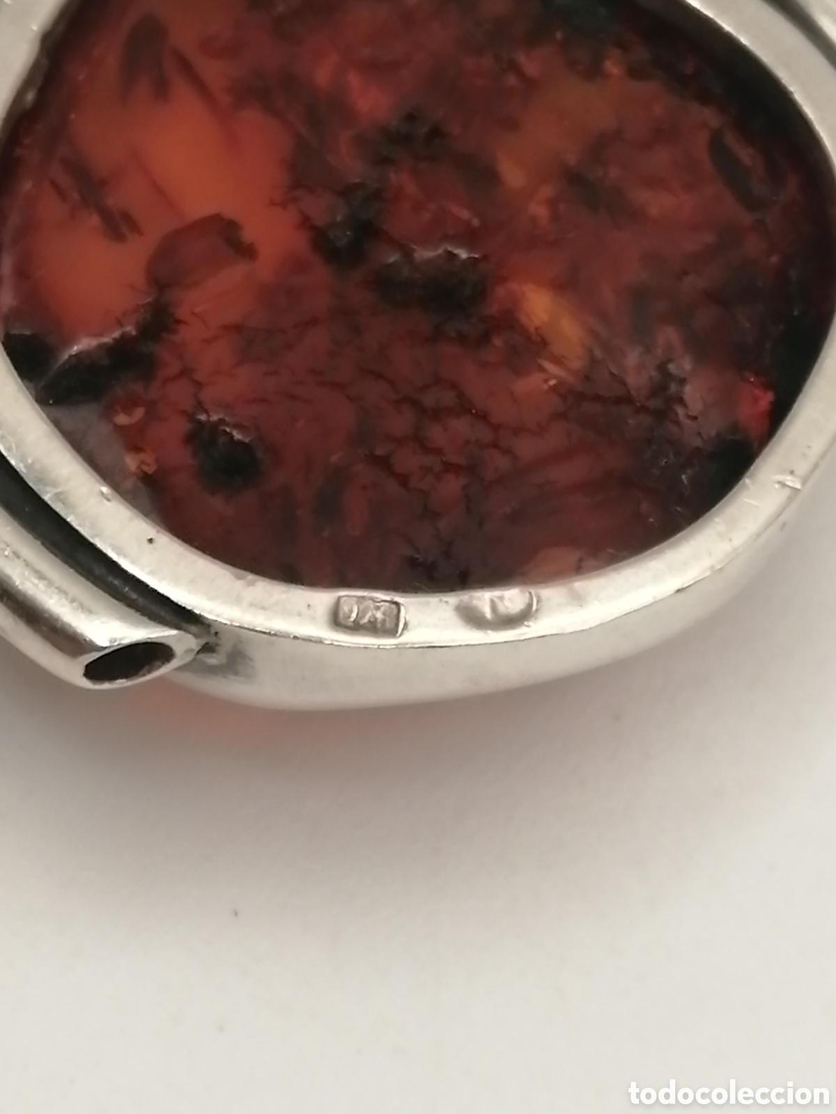 Joyeria: Antiguo colgante plata de ley y &aacute;mbar - Foto 7