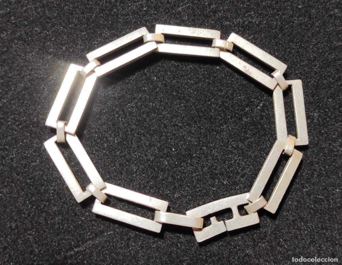 Joyeria: Pulsera de eslab&oacute;n rectangular. Plata contrastada - Foto 1