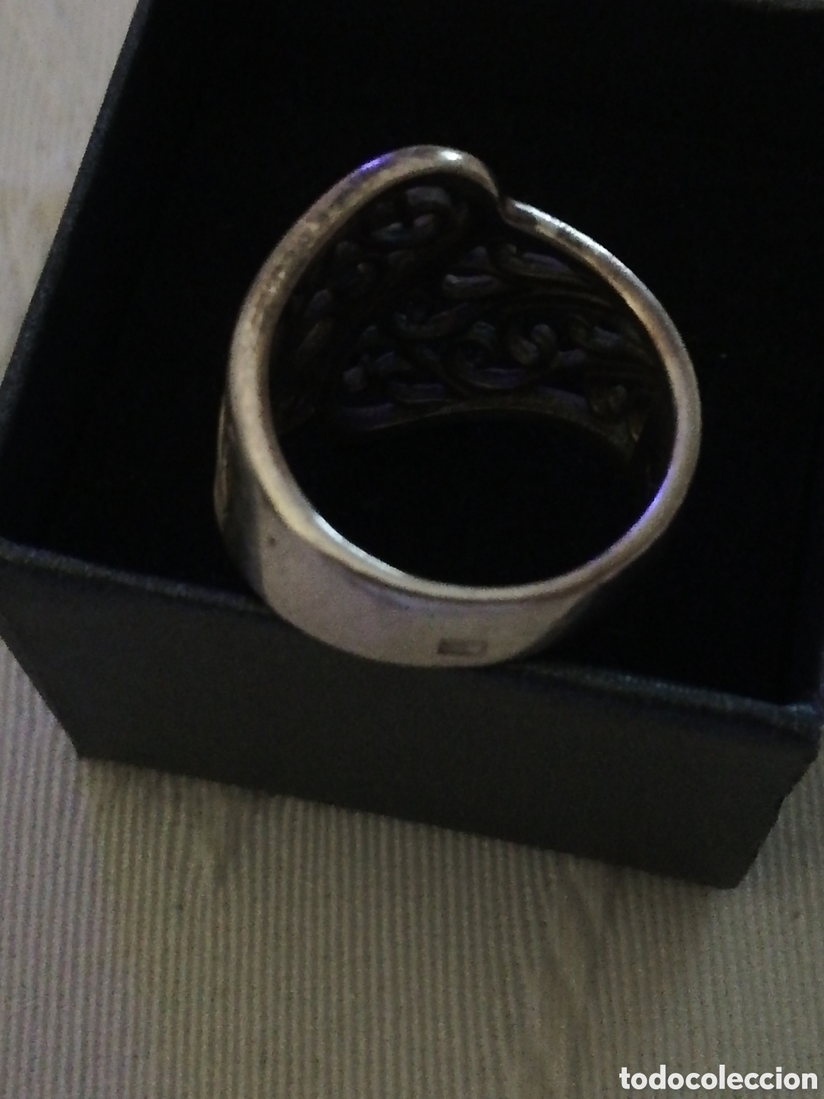 Joyeria: VINTAGE. ROBUSTO ANILLO, SORTIJA DE PLATA CALADO - Foto 6