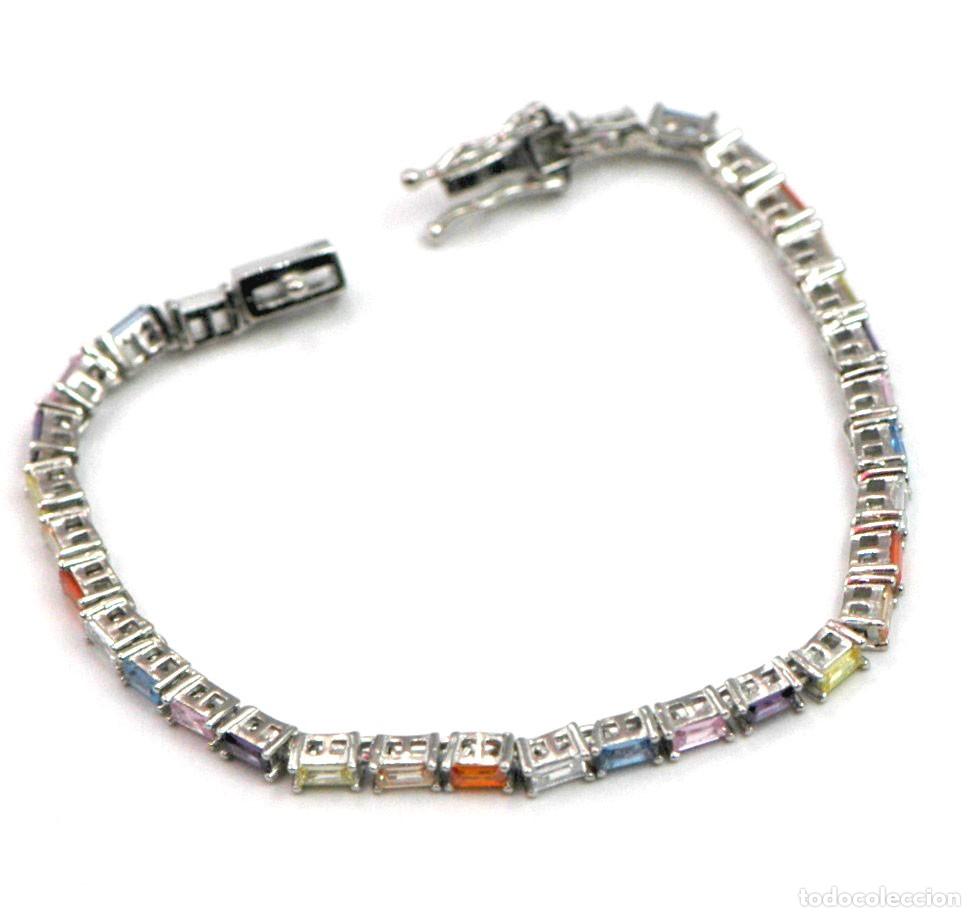 Joyeria: Pulsera Piedras Multicolor, Plata - Foto 1