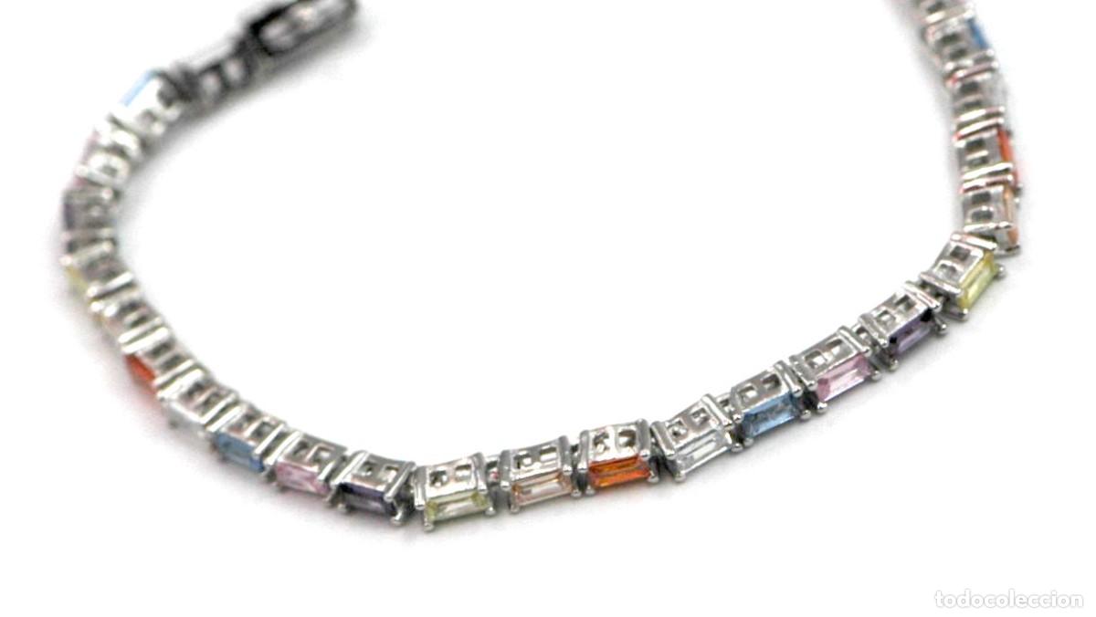 Joyeria: Pulsera Piedras Multicolor, Plata - Foto 3