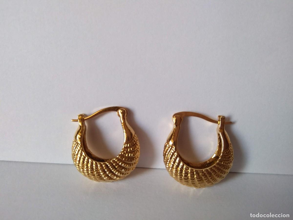 Joyeria: Maravillosos pendientes ba&ntilde;o de oro - Foto 1