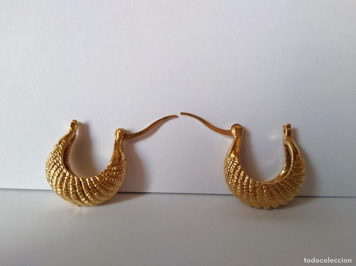 Joyeria: Maravillosos pendientes ba&ntilde;o de oro - Foto 2