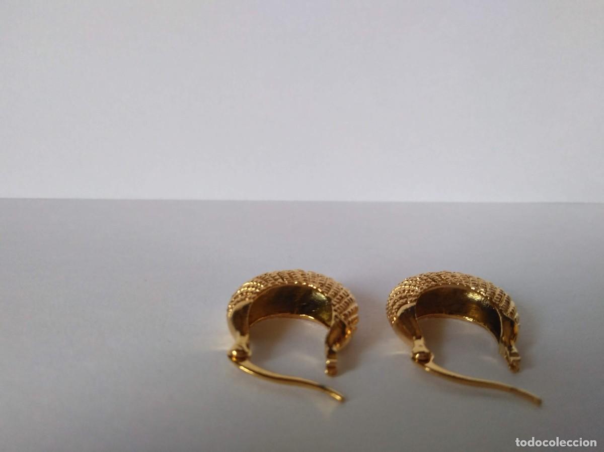Joyeria: Maravillosos pendientes ba&ntilde;o de oro - Foto 3