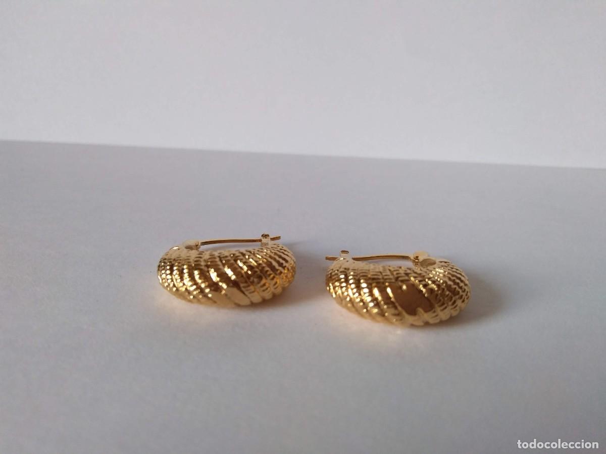 Joyeria: Maravillosos pendientes ba&ntilde;o de oro - Foto 4