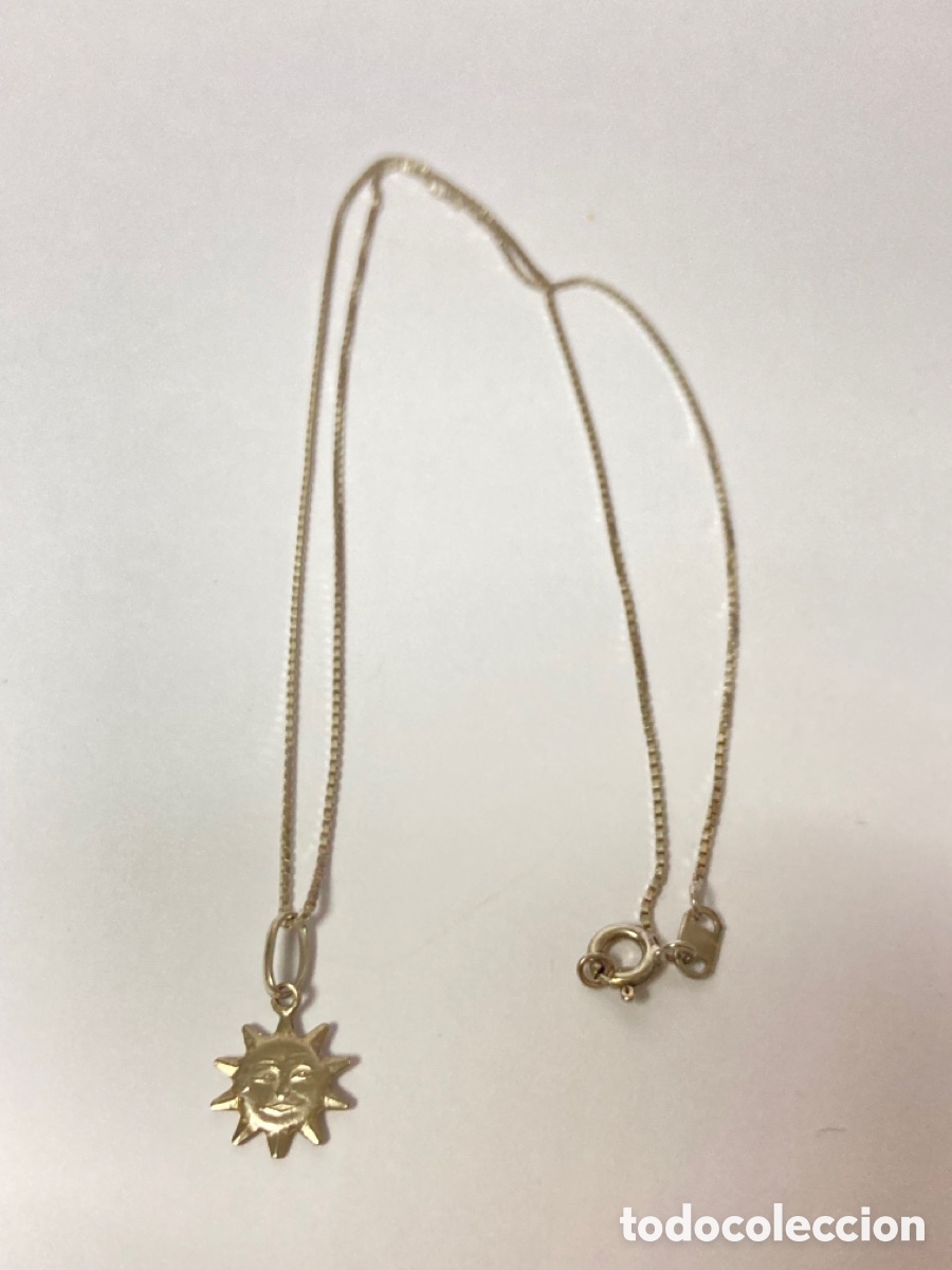 Joyeria: Cadena con colgante de sol de plata - Foto 2