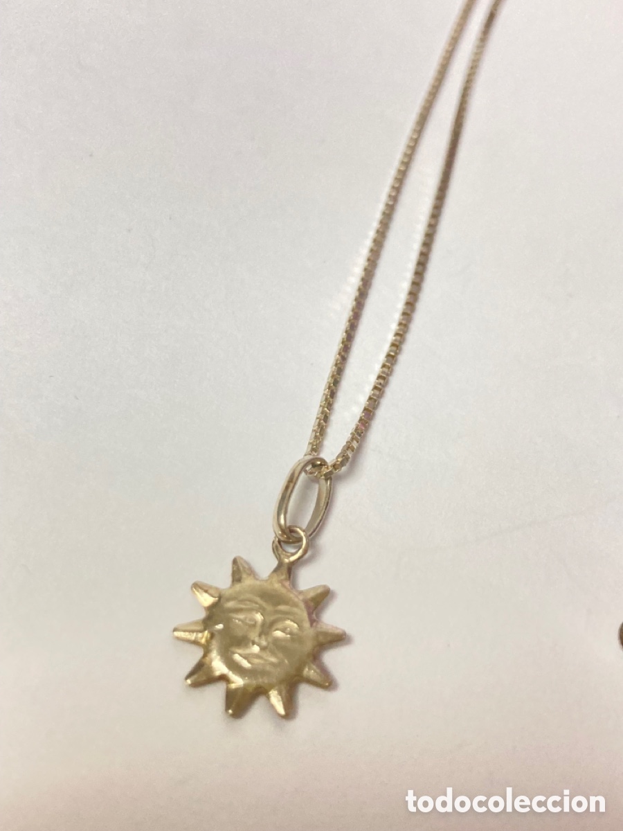 Joyeria: Cadena con colgante de sol de plata - Foto 4