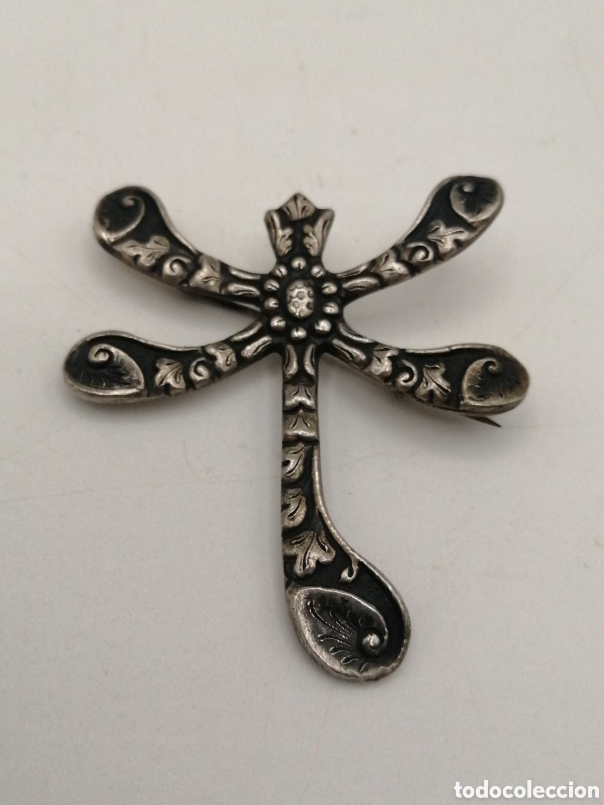 Joyeria: Antiguo broche plata 800mls. Scorpion - Foto 2