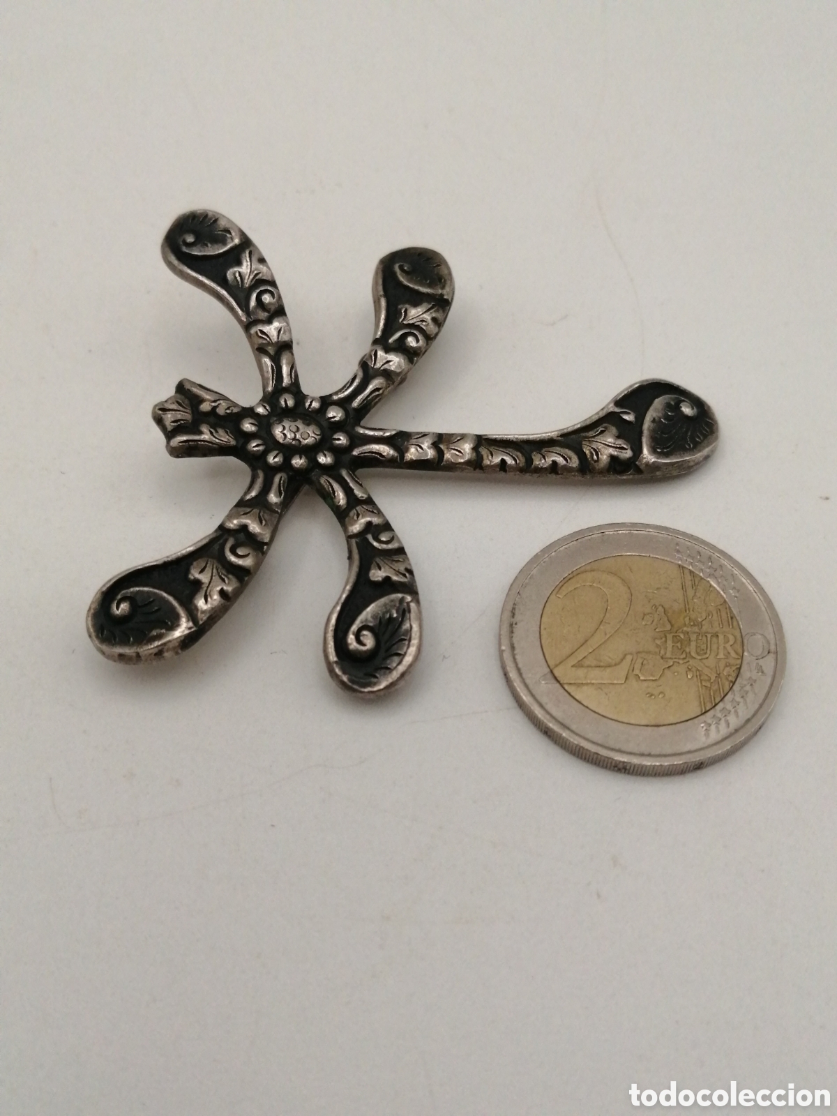 Joyeria: Antiguo broche plata 800mls. Scorpion - Foto 3
