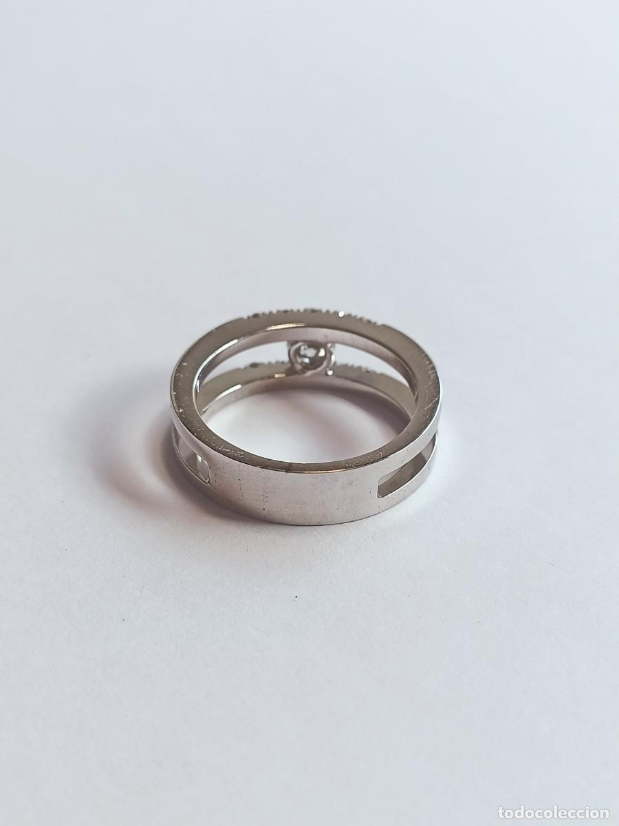Joyeria: Anillo de oro blanco 18k y diamantes - Foto 4
