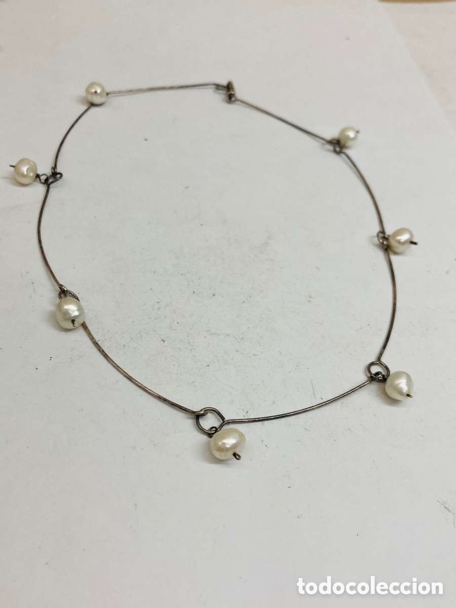 Joyeria: Gargantilla de plata y perlas - Foto 1