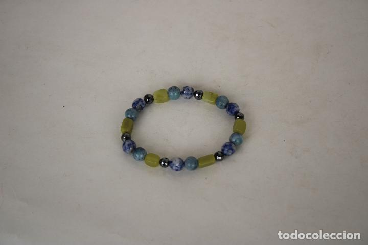 Joyeria: pulsera elastica con cuentas de piedras agata - Foto 2