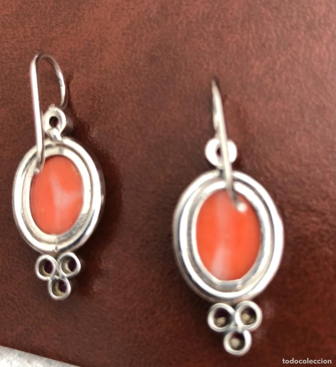 Joyeria: PENDIENTES CORAL Y PLATA - Foto 4