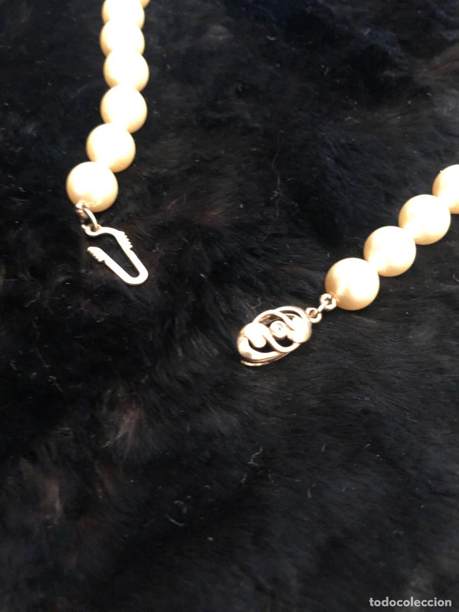 Joyeria: COLLAR TIPO PERLAS BROCHE PLATA 925 DORADA - Foto 2