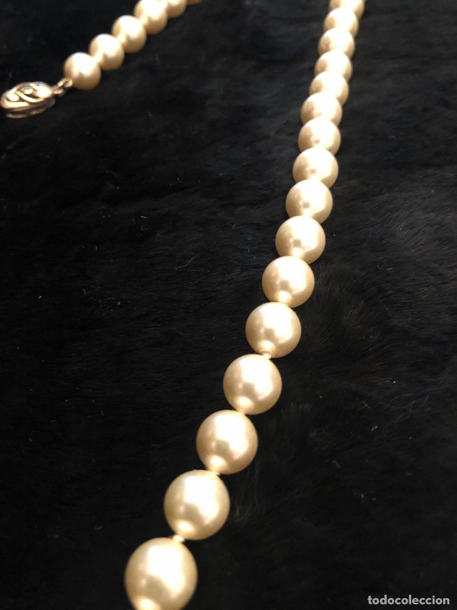 Joyeria: COLLAR TIPO PERLAS BROCHE PLATA 925 DORADA - Foto 3